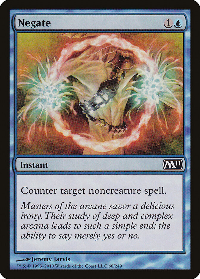 Negate card front