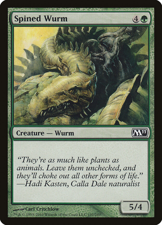 Spined Wurm card front