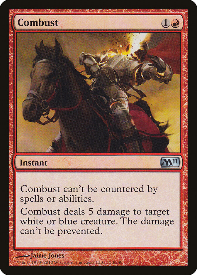 Combust card front