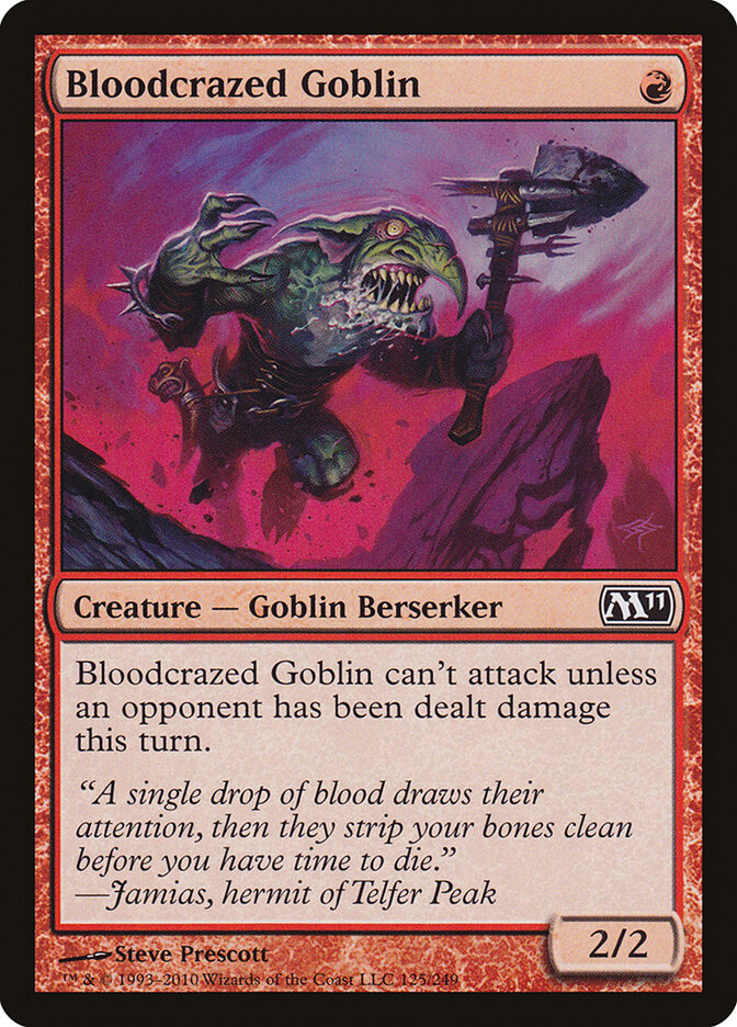 Bloodcrazed Goblin card front