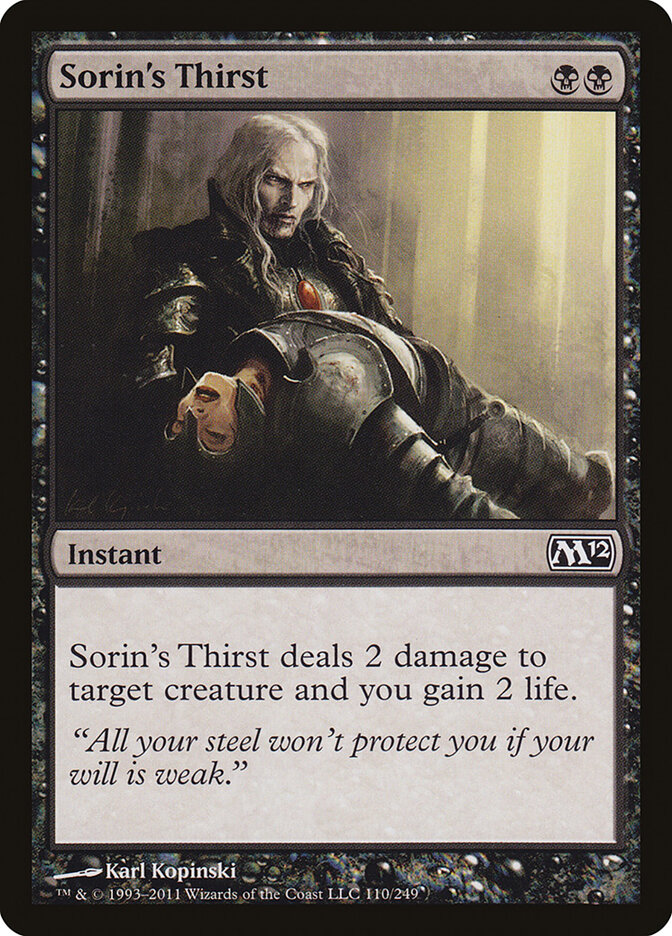 Sorin's Thirst card front