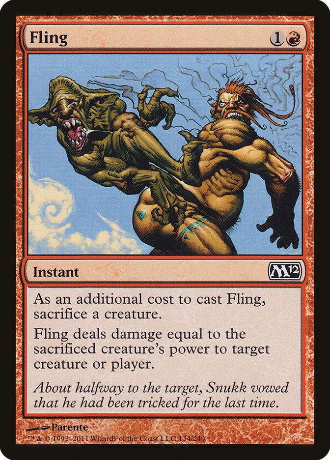 Fling card front