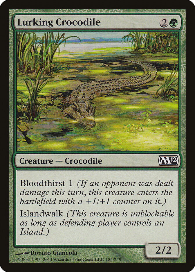 Lurking Crocodile card front