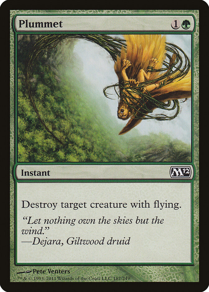 Plummet card front