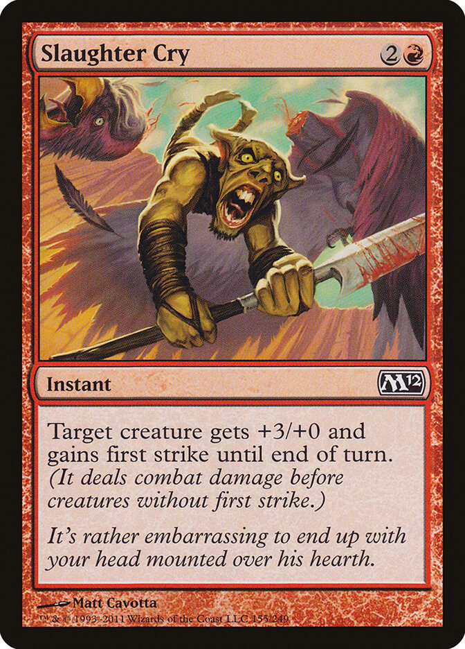 Slaughter Cry card front