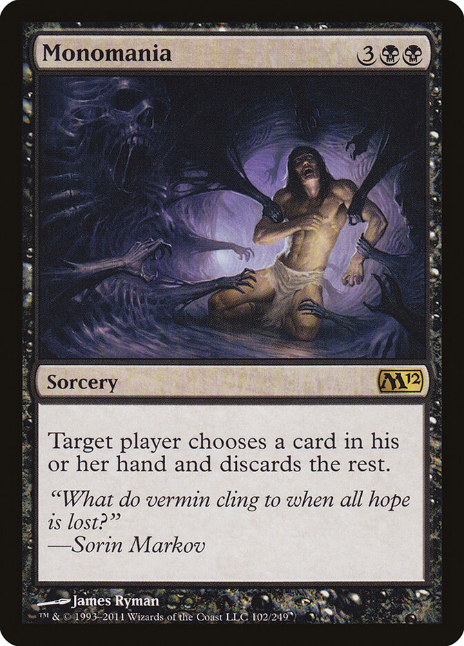Monomania card front