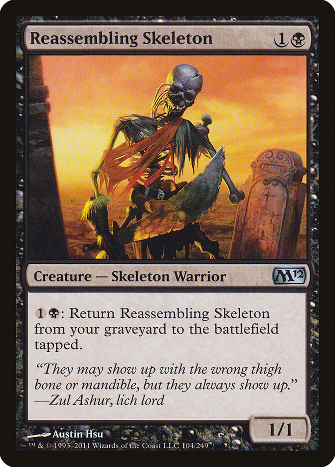 Reassembling Skeleton card front