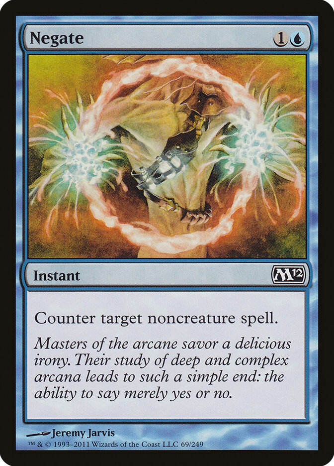 Negate card front