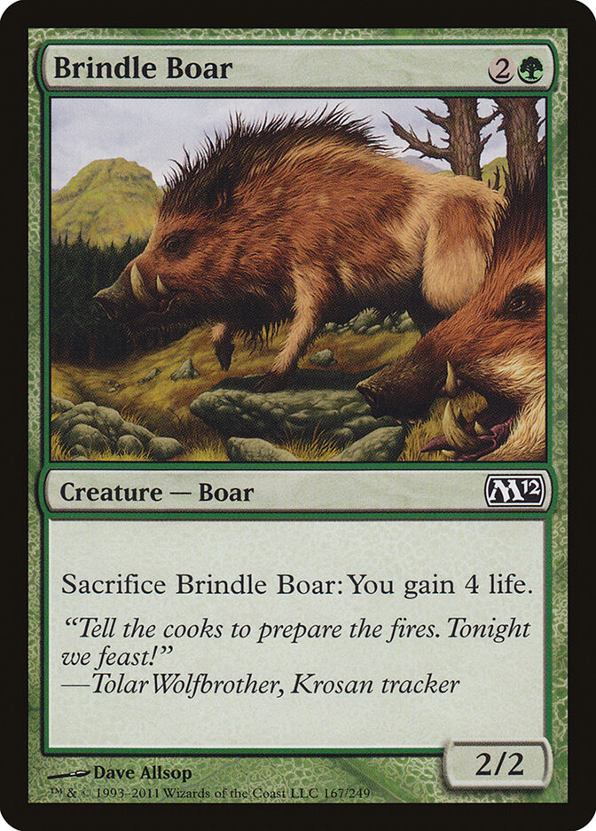 Brindle Boar card front