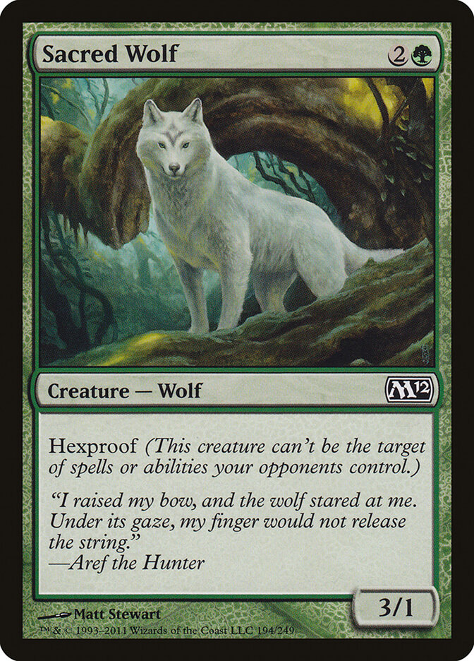 Sacred Wolf card front
