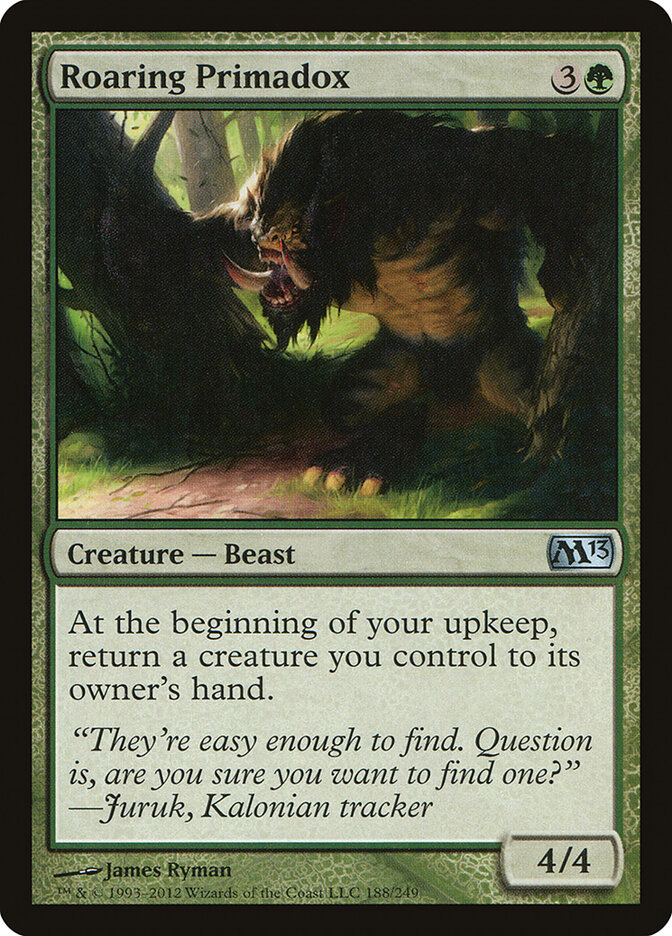 Roaring Primadox card front