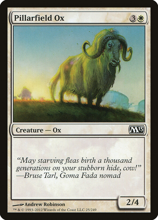 Pillarfield Ox card front