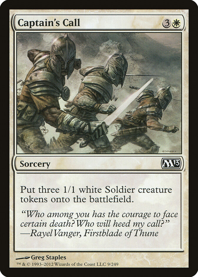 Captain's Call card front