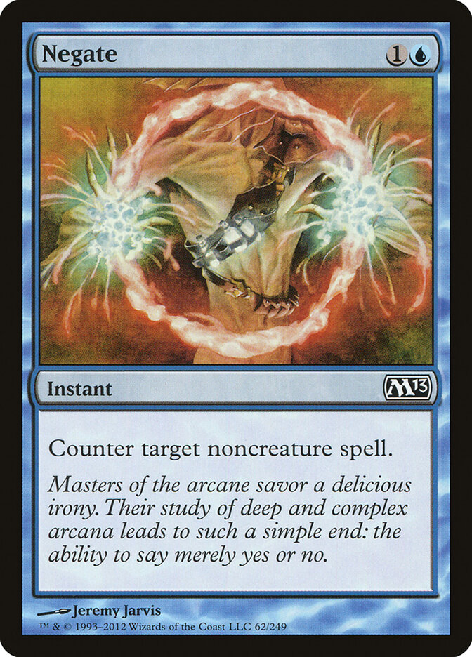 Negate card front