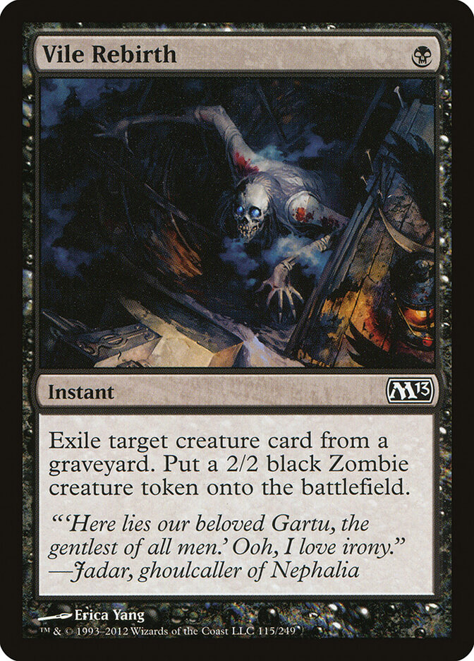Vile Rebirth card front
