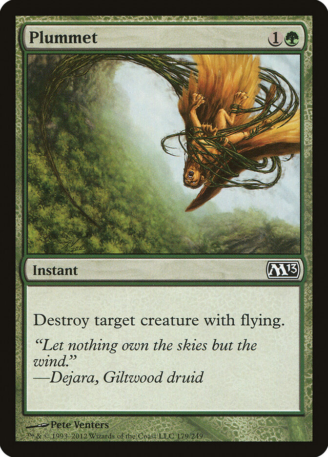 Plummet card front