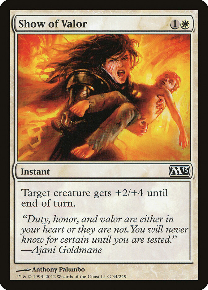 Show of Valor card front
