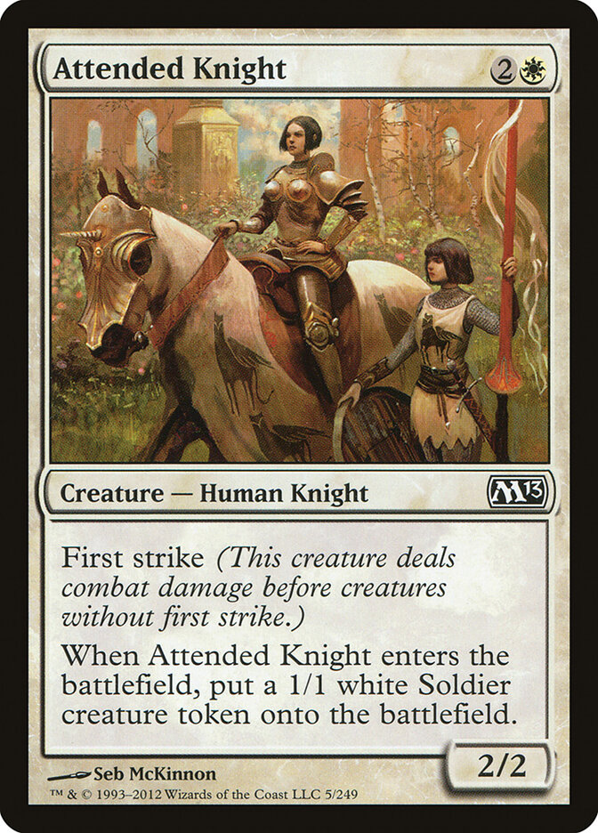 Attended Knight card front