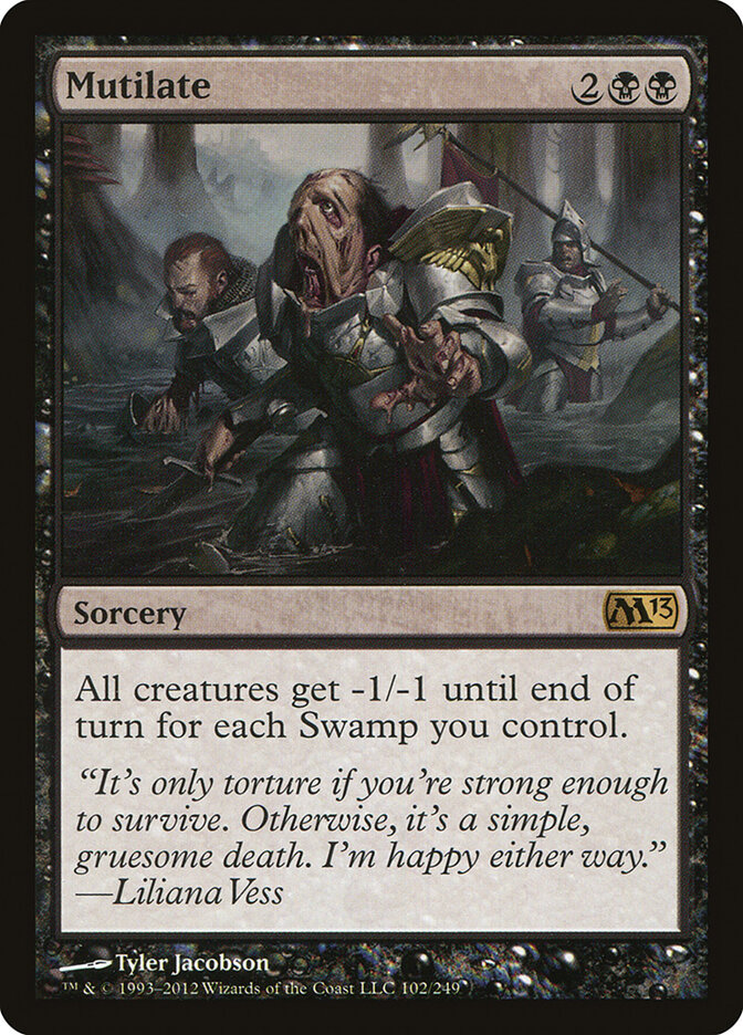 Mutilate card front
