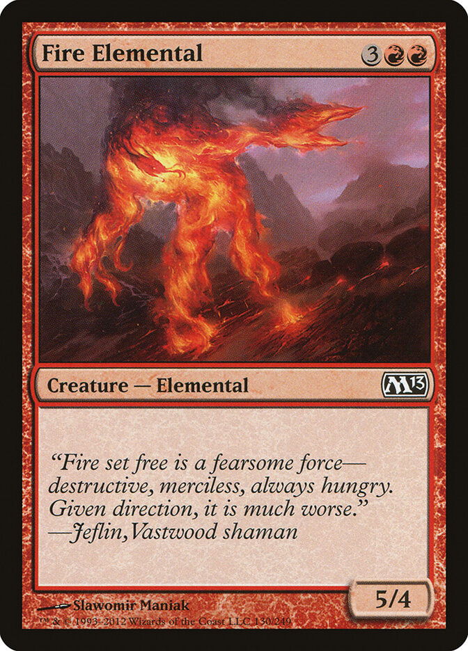 Fire Elemental card front