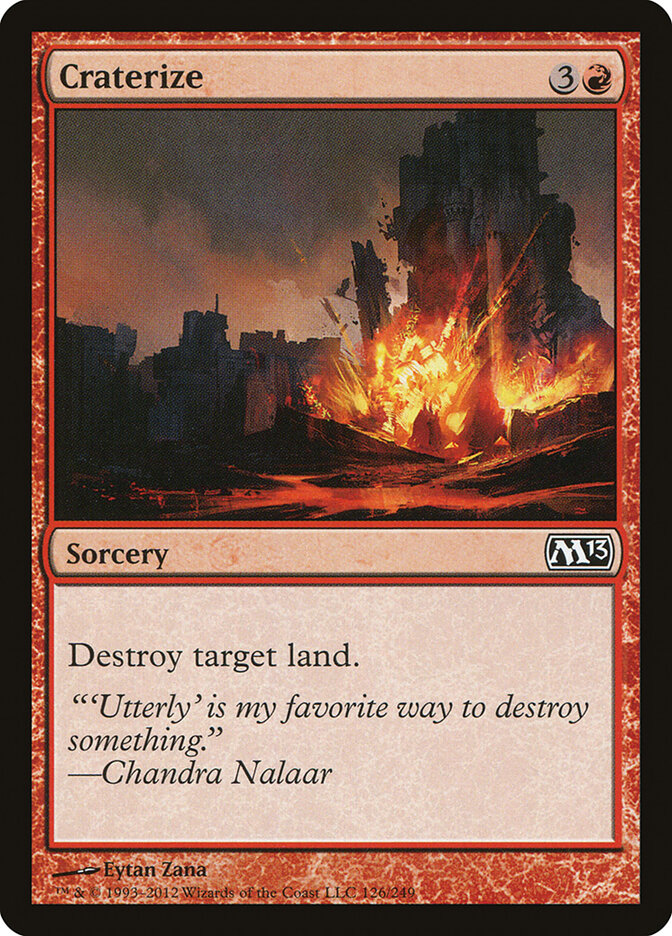 Craterize card front