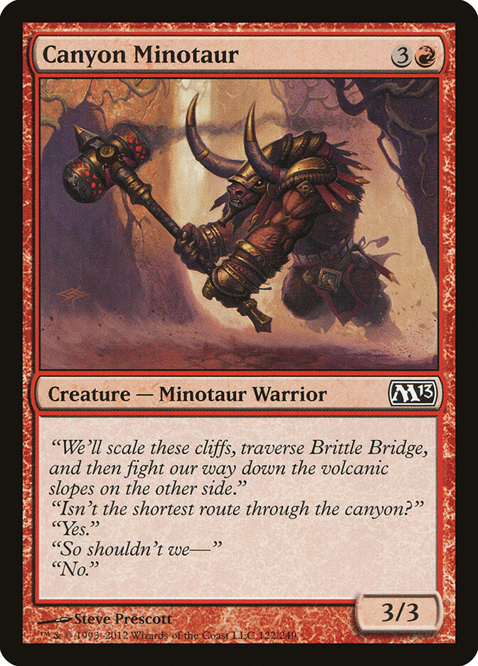 Canyon Minotaur card front