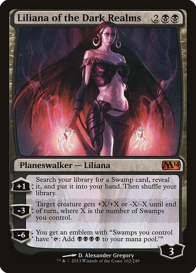 Liliana of the Dark Realms card front