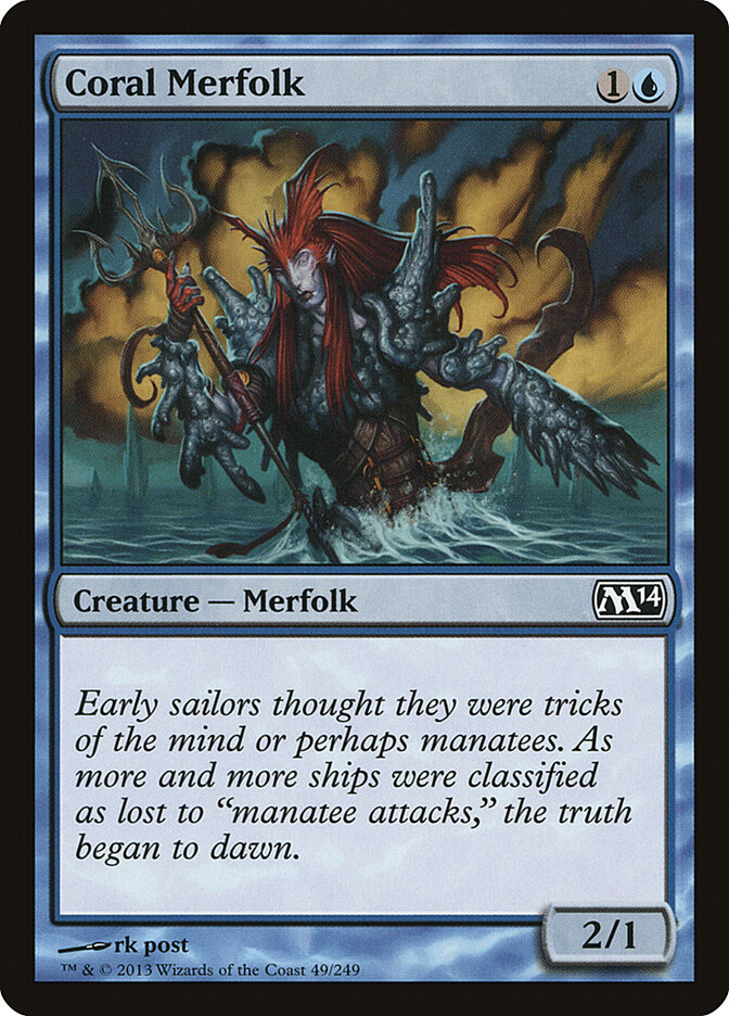 Coral Merfolk card front