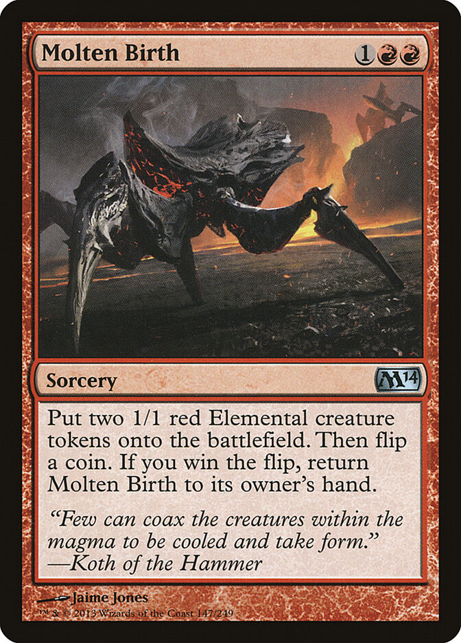 Molten Birth card front