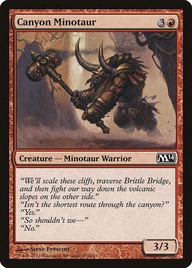 Canyon Minotaur card front