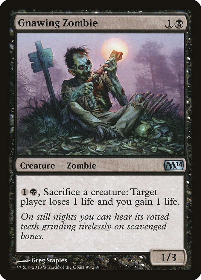 Gnawing Zombie card front