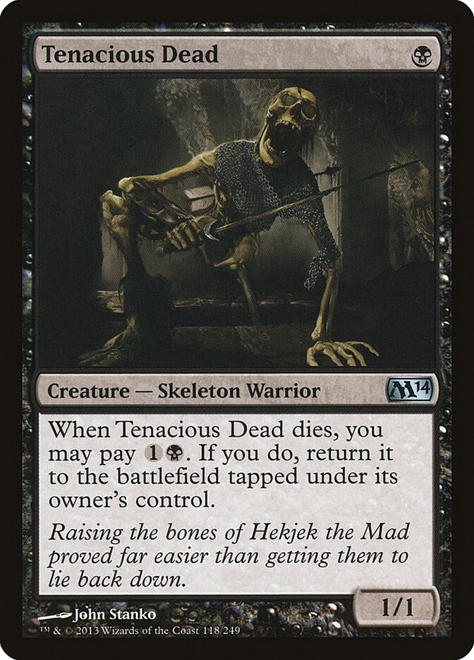 Tenacious Dead card front