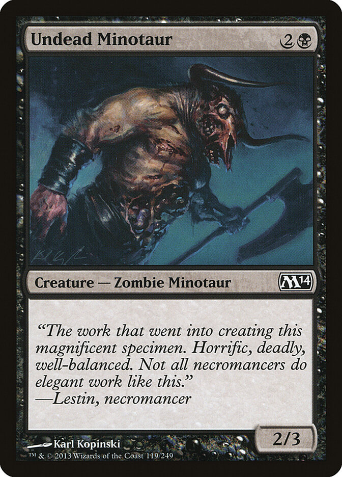Undead Minotaur card front
