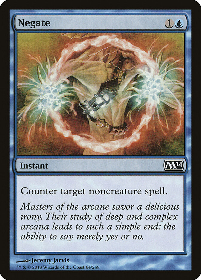 Negate card front