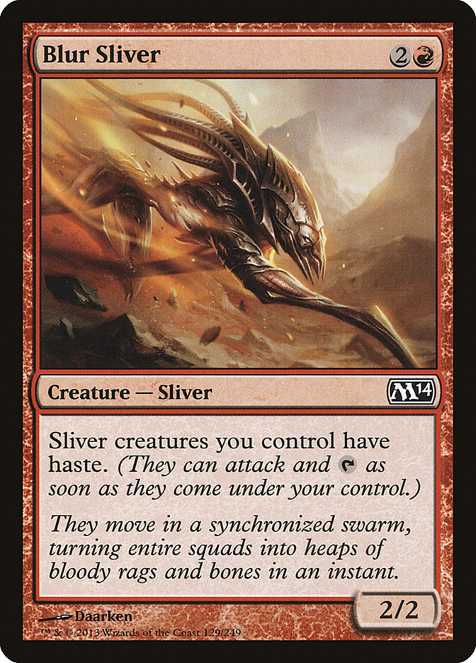 Blur Sliver card front