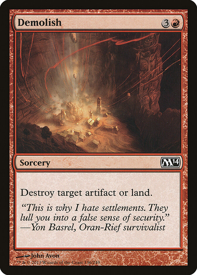 Demolish card front