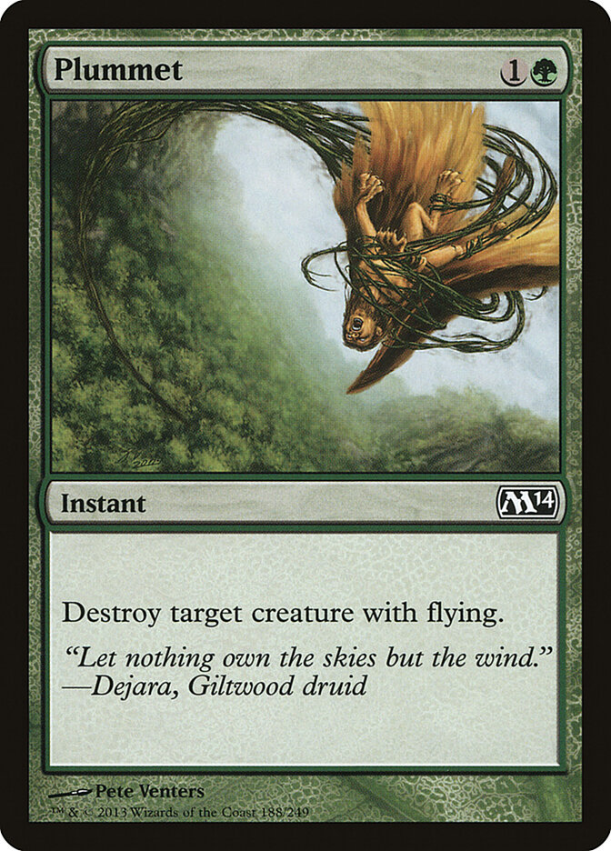 Plummet card front