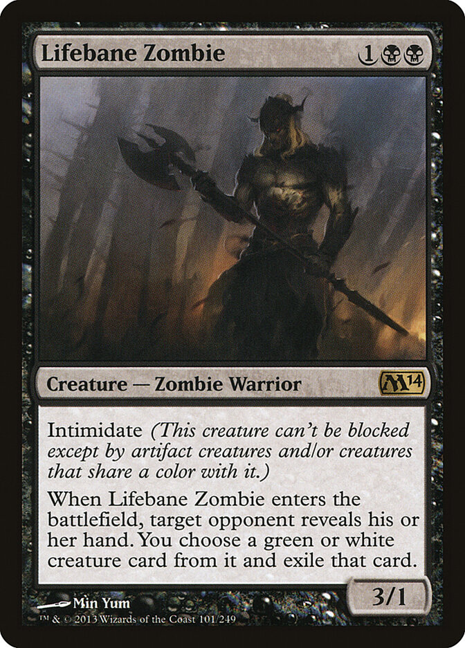 Lifebane Zombie card front