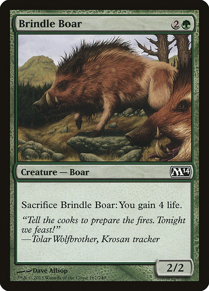 Brindle Boar card front