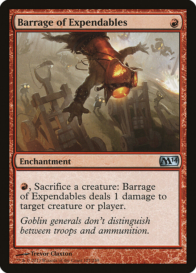 Barrage of Expendables card front