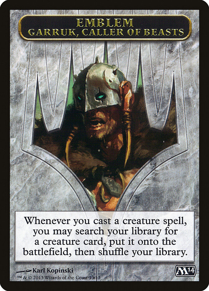 Garruk, Caller of Beasts Emblem card front