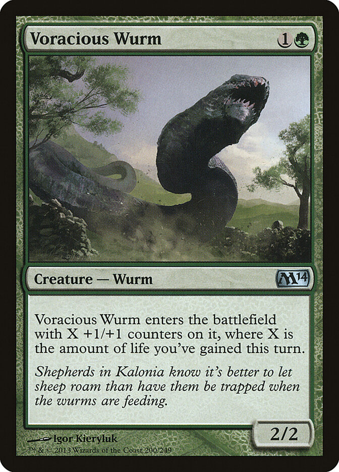Voracious Wurm card front