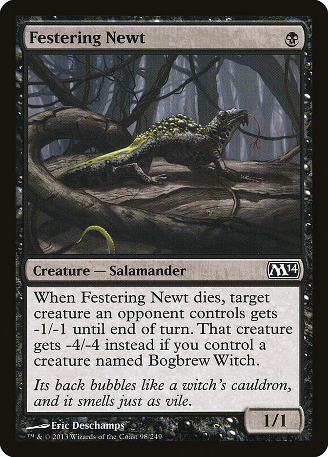 Festering Newt card front