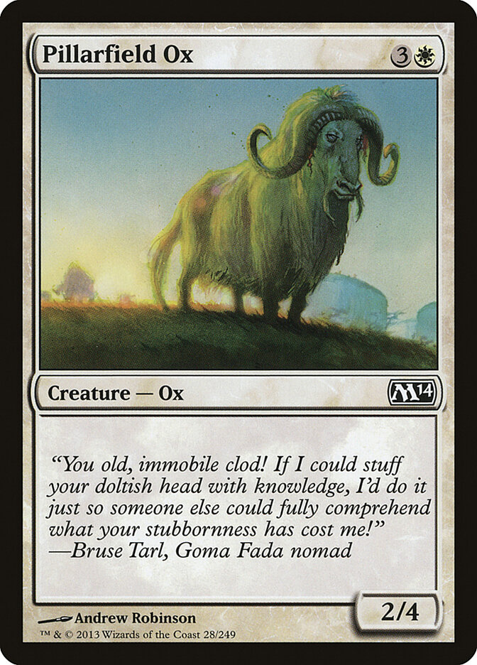 Pillarfield Ox card front