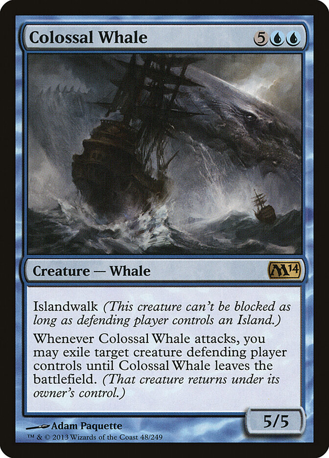 Colossal Whale card front