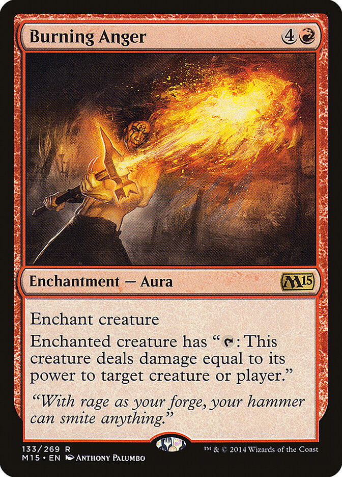 Burning Anger card front