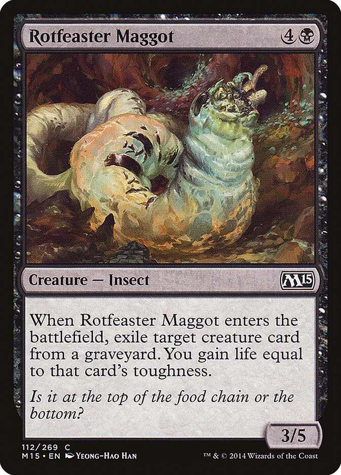 Rotfeaster Maggot card front