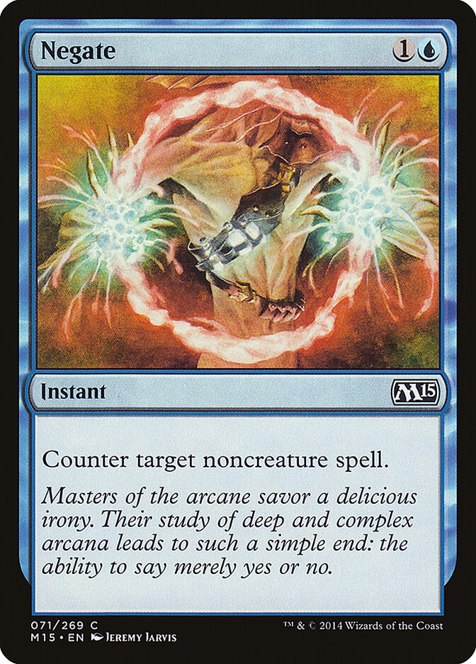 Negate card front