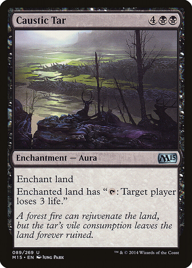 Caustic Tar card front
