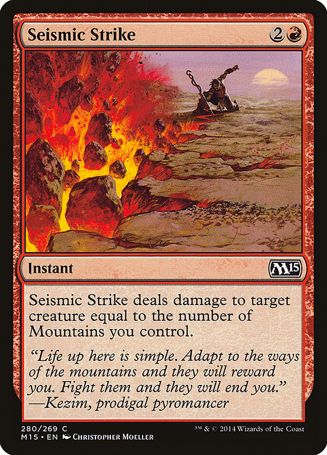 Seismic Strike card front